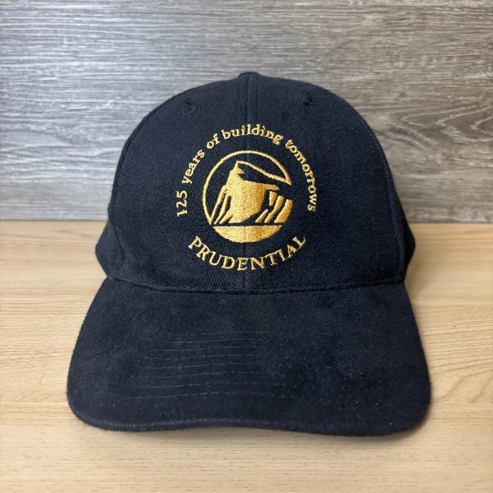 Prudential Hat Cap Strap Back Black Logo Outdoors Adjustable Mens